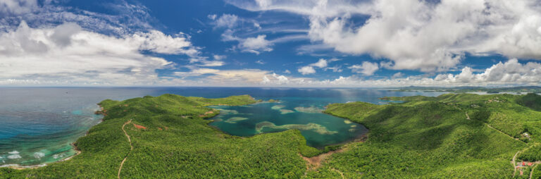 The Atlantic coast, "upwind" of Martinique